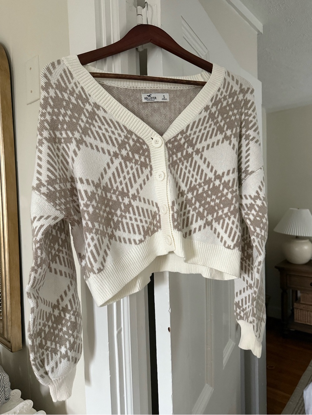 Hollister Plaid V-Neck Cardigan
